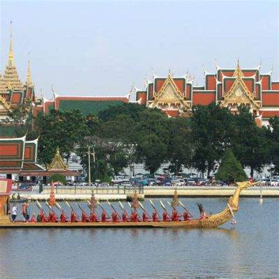 The Royal Barge Procession - A Majestic Symphony in Watercolor and Gold Leaf!